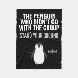 Couverture Polaire Citation de pingouin drôle penseur indépendant arc