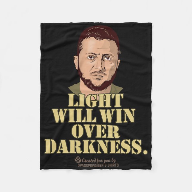 Couverture Polaire Citation de Zelensky La Lumière Gagnera Le Préside (Devant)