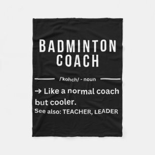 Couverture Polaire Citation drôle de cool d'entraîneur de badminton