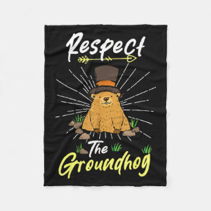 Couverture Polaire Citation drôle de Groundhog Day Respectez la marmo