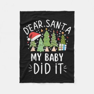 Couverture Polaire Citation drôle de Noël Dire Cher Père Noël Mon Béb