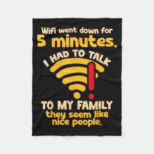 Couverture Polaire Citation drôle de Wifi en panne pour un nerd infor