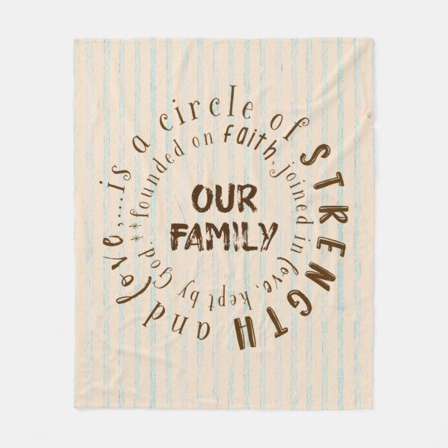 Couverture Polaire Citation du cercle de famille et de foi (Devant)