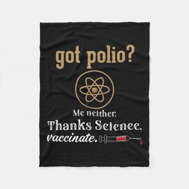 Couverture Polaire Citation graphique de l'Humour amusant vacciné Sci (Devant)