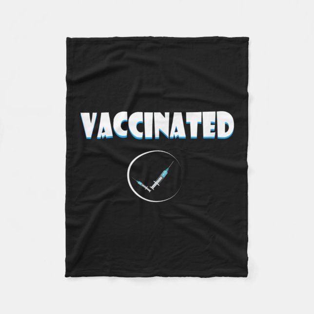 Couverture Polaire Citation Graphique Vaccinée Sur Les Humours Drôle  (Devant)