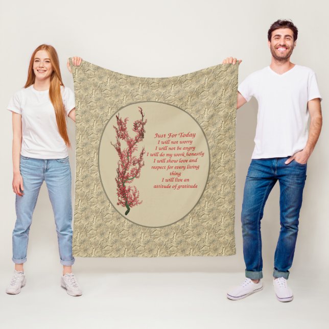 Couverture Polaire Citation Inspirationnelle Juste Pour Aujourd'Hui (En situation)