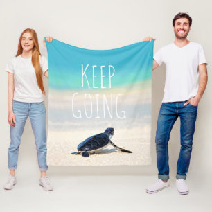 Couverture Polaire Citation Motivationnelle Continuer à aller Turtle