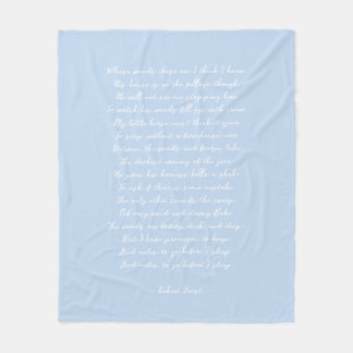 Couverture Polaire Citation personnalisée en bleu pâle Poème Parole d
