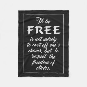 Couverture Polaire Citations de toison Freedom Quote