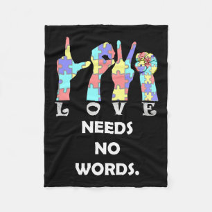 Couverture Polaire Citer Asl Love Besoin De Mots