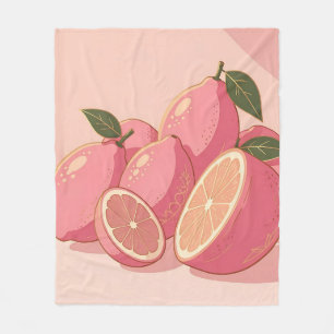 Couverture Polaire Citron Rose Moderne Féminin