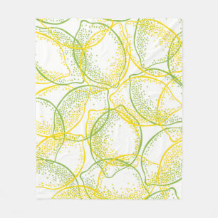 Couverture Polaire Citrons et Limes : Motif frais.