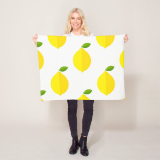 Couverture Polaire citrons jaunes