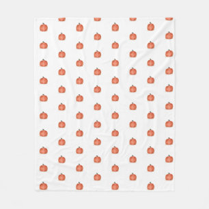 Couverture Polaire Citrouille aquarelle