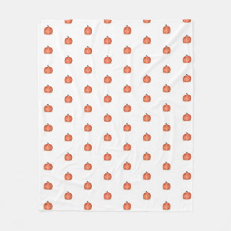 Couverture Polaire Citrouille aquarelle