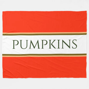 Couverture Polaire CITROUILLE Bright Automne Orange Brown Blancs