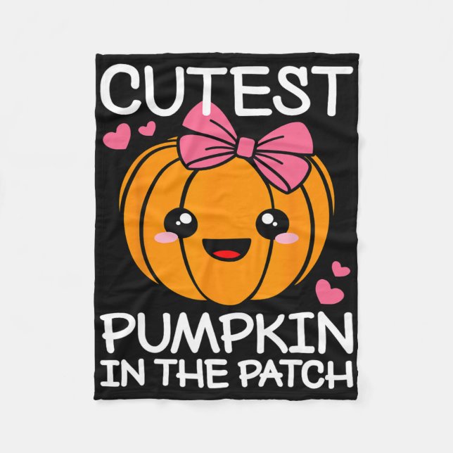 Couverture Polaire Citrouille Cutest Dans Le Patch Fun Halloween Than (Devant)