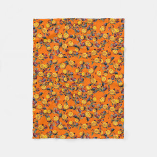 Couverture Polaire Citrouille d'automne (orange) Fleece Jeter Blanket