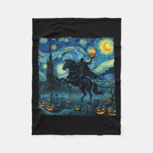 Couverture Polaire Citrouille effrayante Cavalier sans tête Halloween
