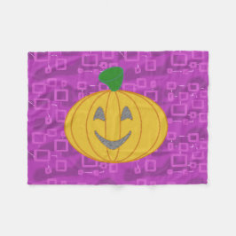 Couverture Polaire Citrouille moderne sur plaid géométrique violet en