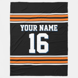 Couverture Polaire Citrouille noir Orange White Sports Jersey