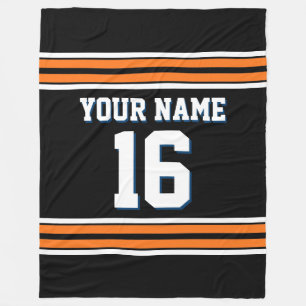 Couverture Polaire Citrouille noir Orange White Sports Jersey
