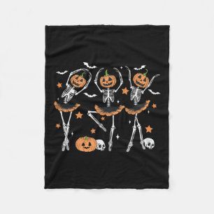 Couverture Polaire Citrouille Skeleton Effrayant Halloween Hommes Fem