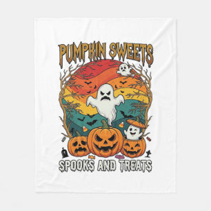 Couverture Polaire Citrouille Sucreries Esprits Traitements Halloween