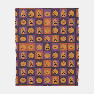 Couverture Polaire Citrouilles d'Halloween