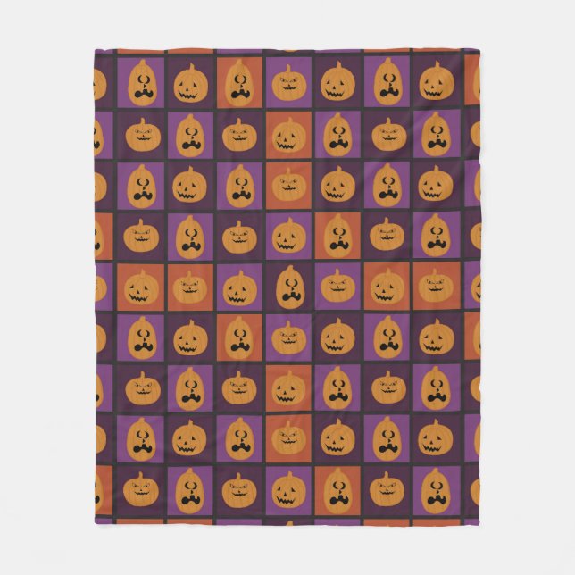 Couverture Polaire Citrouilles d'Halloween (Devant)
