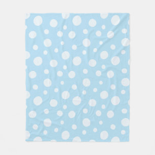 Couverture Polaire Clair Motif à points bleus