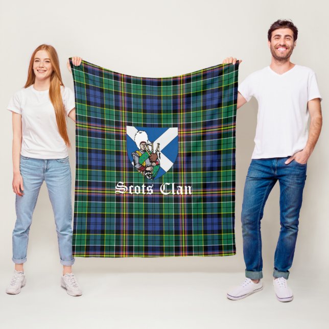 Couverture Polaire Clan Allison Tartan Plaid (En situation)