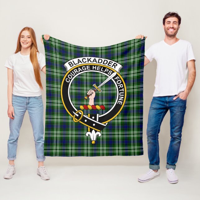 Couverture Polaire Clan Blackadder Tartan Plaid (En situation)