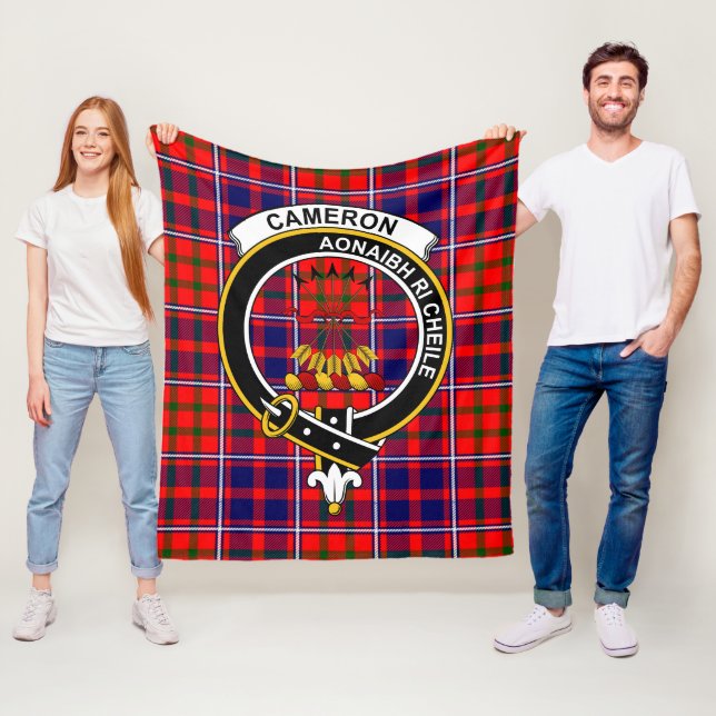Couverture Polaire Clan Cameron De Lochiel Moderne Tartan Plaid (En situation)
