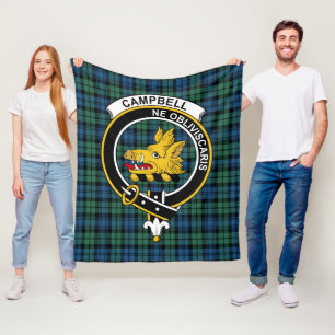 Couverture Polaire Clan Campbell Ancienne Tartan Plaid