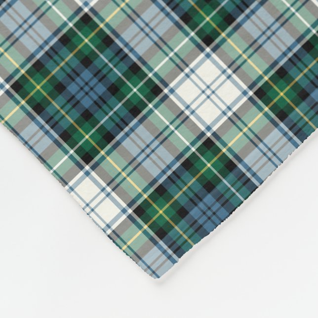 Couverture Polaire Clan Campbell habillé en vert et bleu Tartan (Coin)