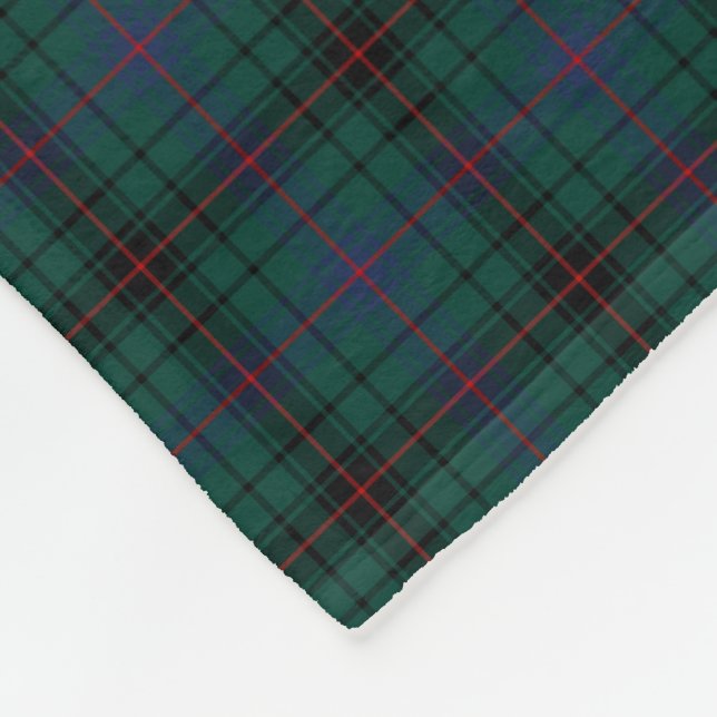 Couverture Polaire Clan Davidson Dark Green Tartan (Coin)