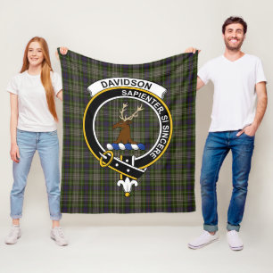 Couverture Polaire Clan Davidson Tulloch robe Tartan Plaid