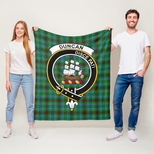 Couverture Polaire Clan Duncan de Sketraw Tartan Plaid (En situation)
