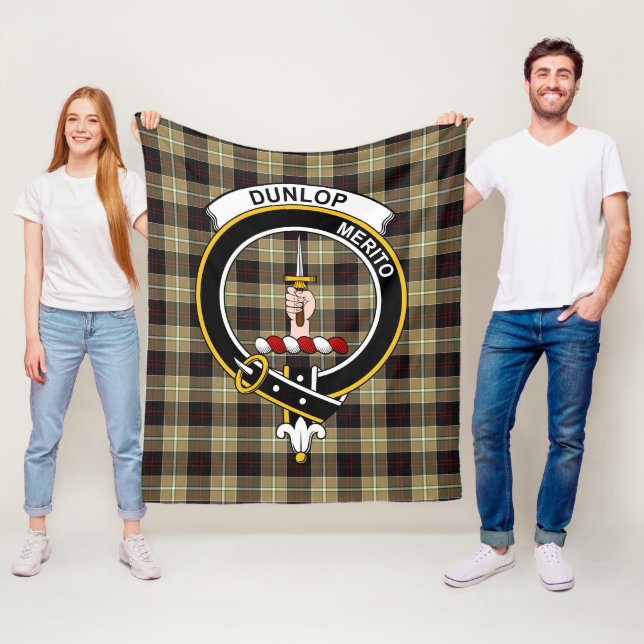 Couverture Polaire Clan Dunlop Chasse Tartan Plaid (En situation)
