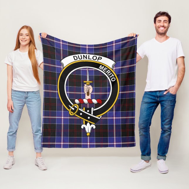 Couverture Polaire Clan Dunlop Tartan moderne Plaid (En situation)