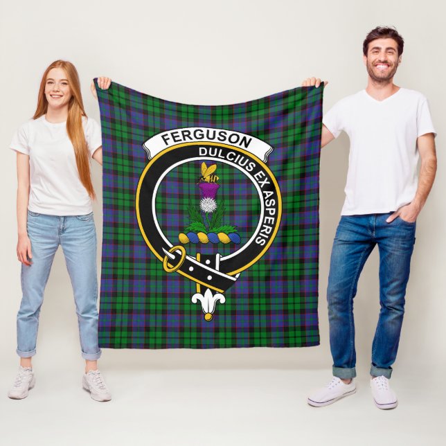 Couverture Polaire Clan Ferguson de Balquhidder Tartan Plaid (En situation)