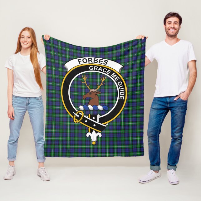 Couverture Polaire Clan Forbes Tartan Plaid (En situation)