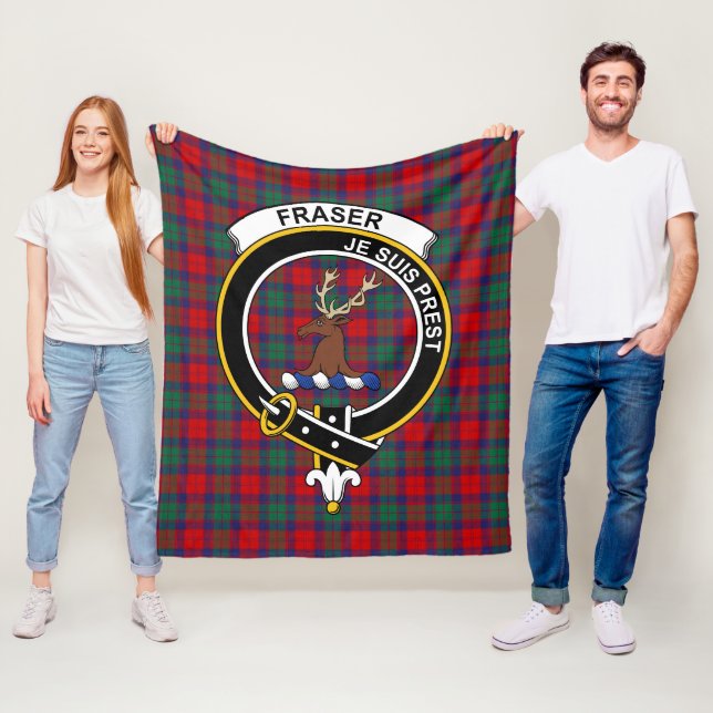 Couverture Polaire Clan Fraser de Lovat (Fraser d'Altyre) Tartan Pla (En situation)