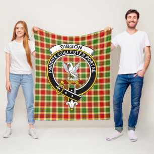 Couverture Polaire Clan Gibson Tartan Plaid