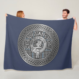 Couverture Polaire Clan Gladstone Crest & Tartan Knot