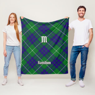 Couverture Polaire Clan Hamilton Chasse Tartan Fleece Blanket