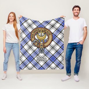 Couverture Polaire Clan Hannay Crest sur Tartan
