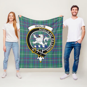 Couverture Polaire Clan Inglis Ancien Tartan Plaid