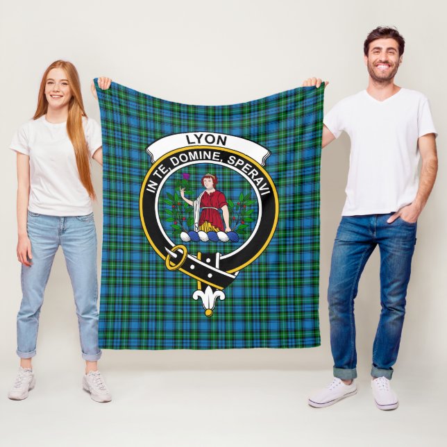 Couverture Polaire Clan Lyon Tartan Plaid (En situation)